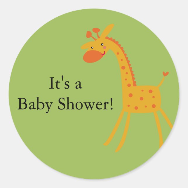 Rond Sticker pour douche bébé Giraffe (Devant)