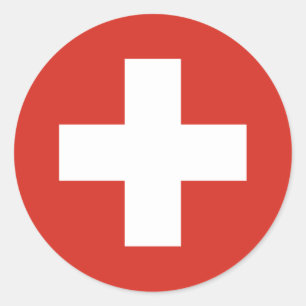 Rond Sticker pour drapeau de Suisse