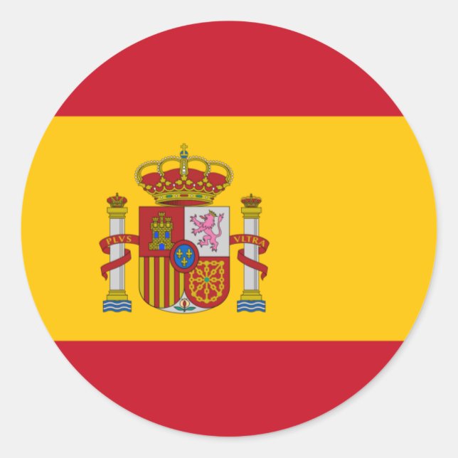 Rond Sticker pour drapeau d'Espagne (Devant)