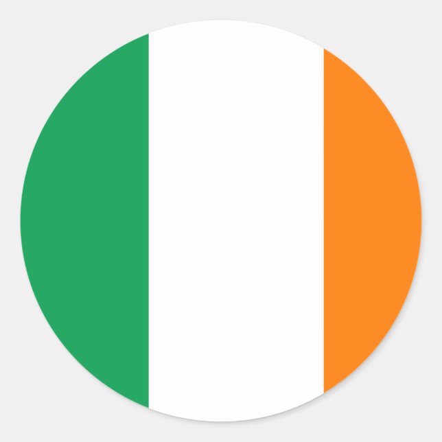 Rond Sticker pour drapeau d'Irlande (Devant)