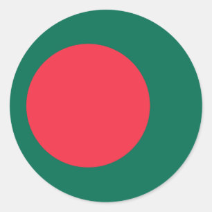Rond Sticker pour drapeau du Bangladesh