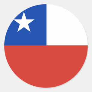 Rond Sticker pour drapeau du Chili