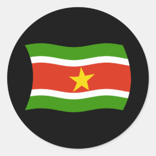 Rond Sticker pour drapeau du Suriname