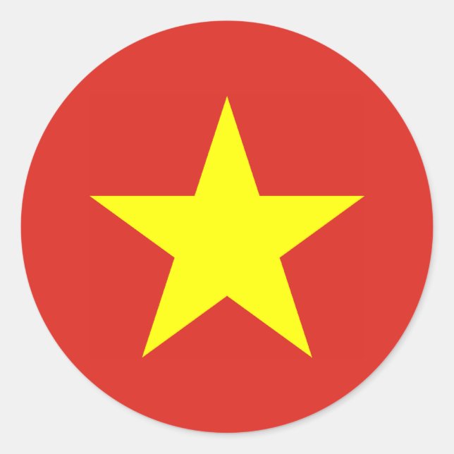 Rond Sticker pour drapeau du Vietnam (Devant)