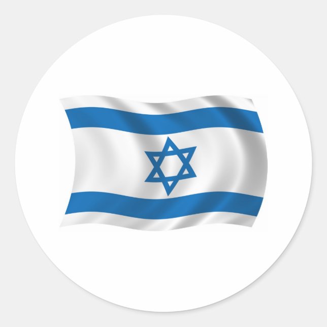 Rond Sticker pour drapeau israélien (Devant)