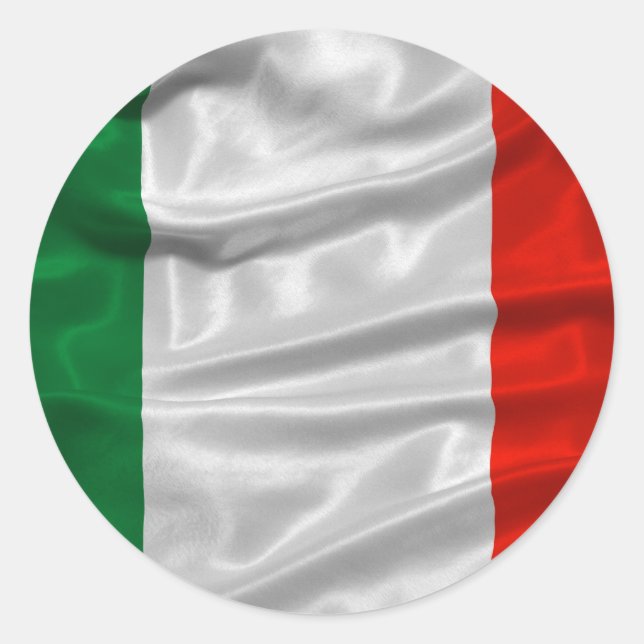 Rond Sticker pour drapeau italien (Devant)