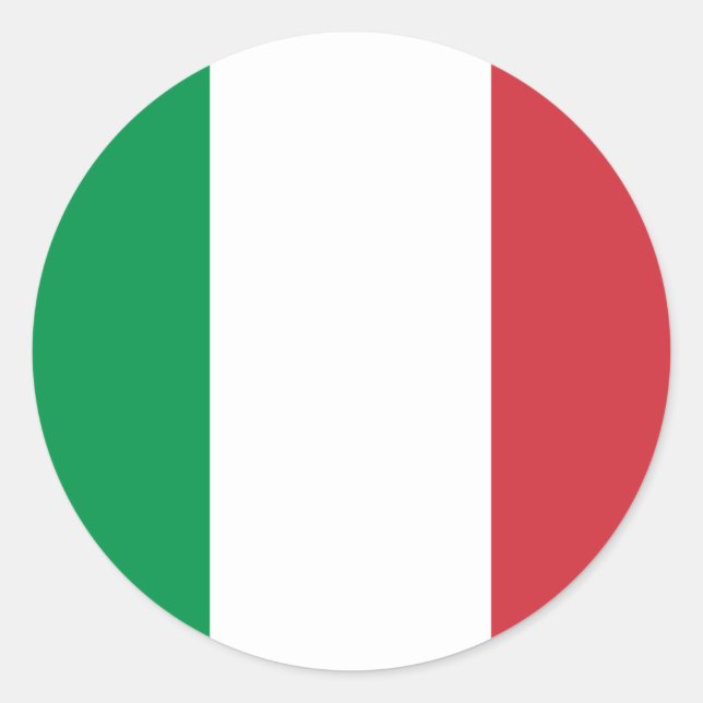 Rond Sticker pour drapeau italien (Devant)
