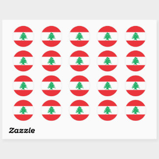 Rond Sticker pour drapeau libanais Pack d'anatomie