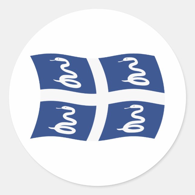 Rond Sticker pour drapeau martiniquais (Devant)