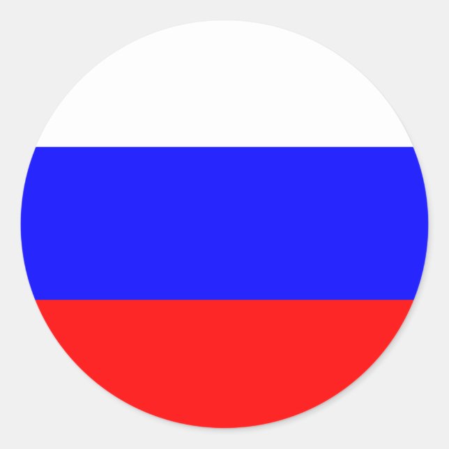 Rond Sticker pour drapeau russe (Devant)