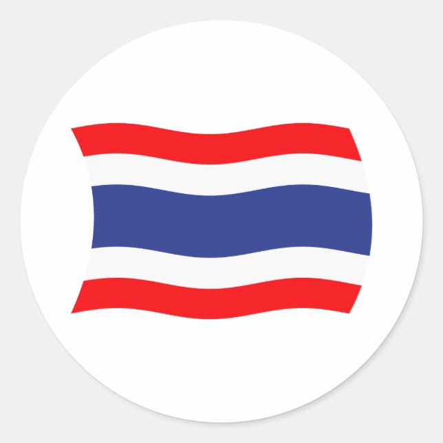 Rond Sticker pour drapeau thaïlandais (Devant)