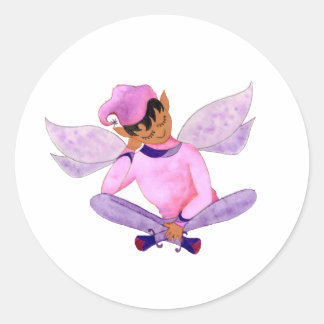 Rond Sticker pour elfe violet