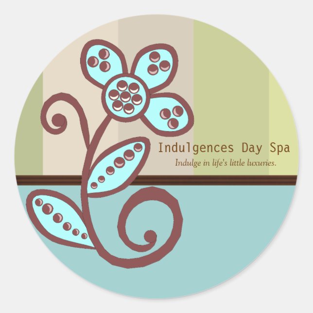 Rond Sticker pour entreprise Spa de jour (Devant)
