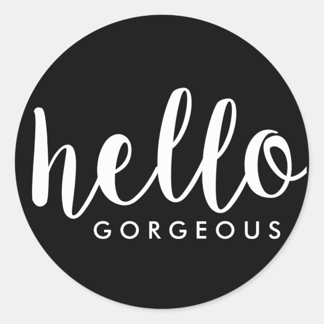 Rond Sticker pour enveloppe personnalisable Hello (Devant)