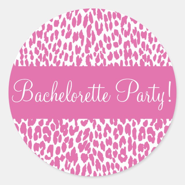 Rond Sticker pour enveloppes Leopard de la Bachelorette (Devant)
