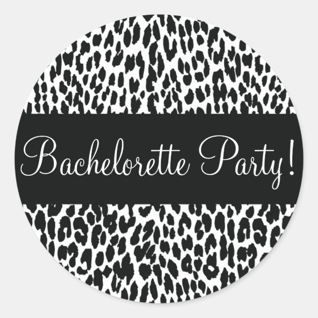 Rond Sticker pour enveloppes Leopard de la Bachelorette (Devant)