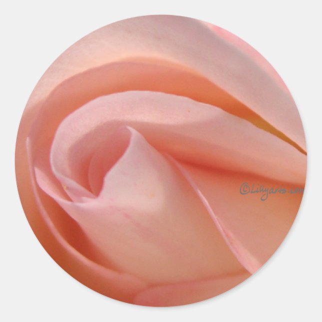 Rond Sticker pour enveloppes rose (Devant)