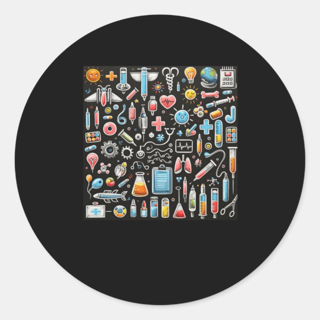 Rond Sticker pour équipement Médicale (Devant)