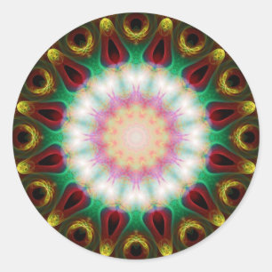 Rond Sticker pour étoiles fractales #5