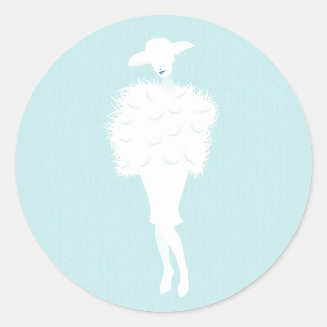 Rond Sticker pour femme de mode à la pointe (Devant)