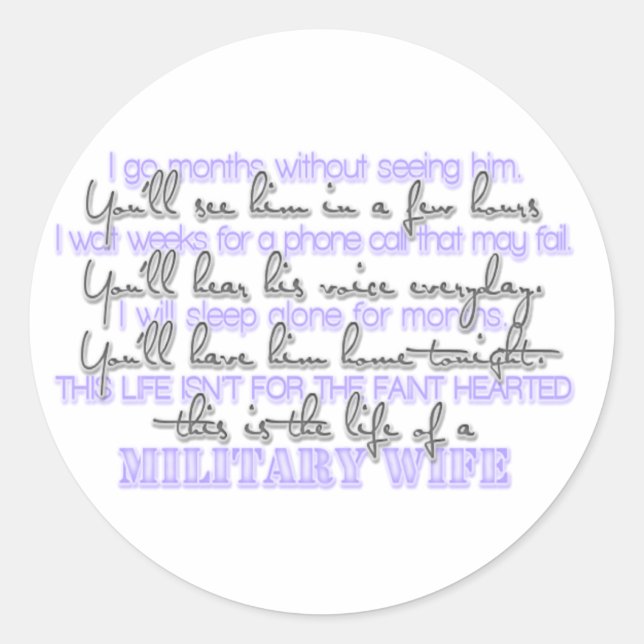 Rond Sticker pour femme militaire (Devant)
