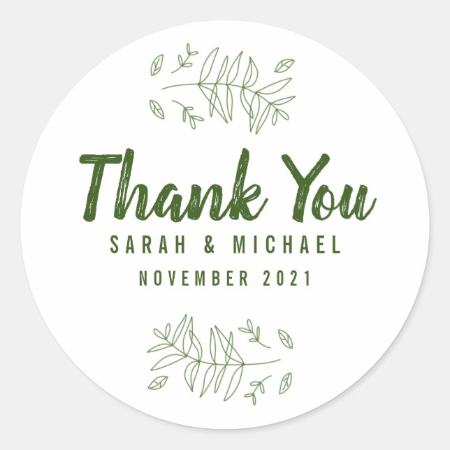 Rond Sticker pour feuille pour Plante d'amour perpétuel (Devant)