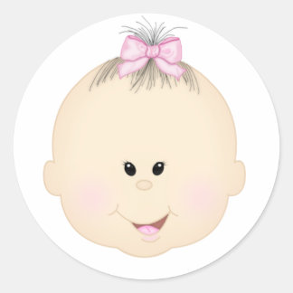Rond Sticker pour fille d'anniversaire