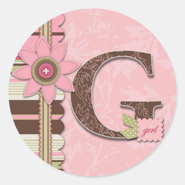 Rond Sticker pour fille G (Devant)