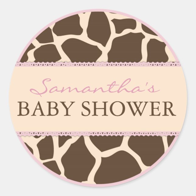 Rond Sticker pour filles Safari D2 (Devant)