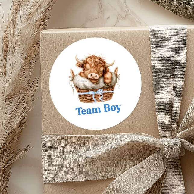 Rond Sticker pour garçon Preppy Bull ou Heifer Team (Créateur téléchargé)