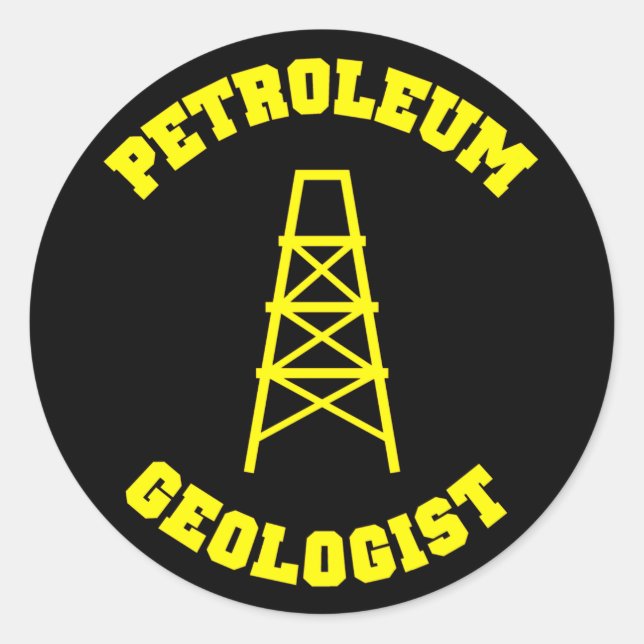 Rond Sticker pour géologue pétrolier (Devant)