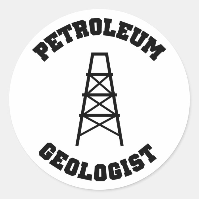 Rond Sticker pour géologue pétrolier (Devant)