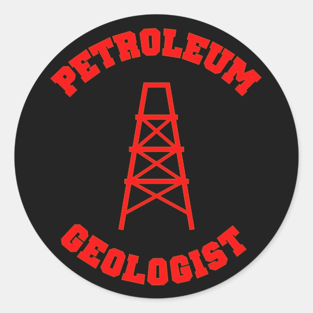 Rond Sticker pour géologue pétrolier (Devant)