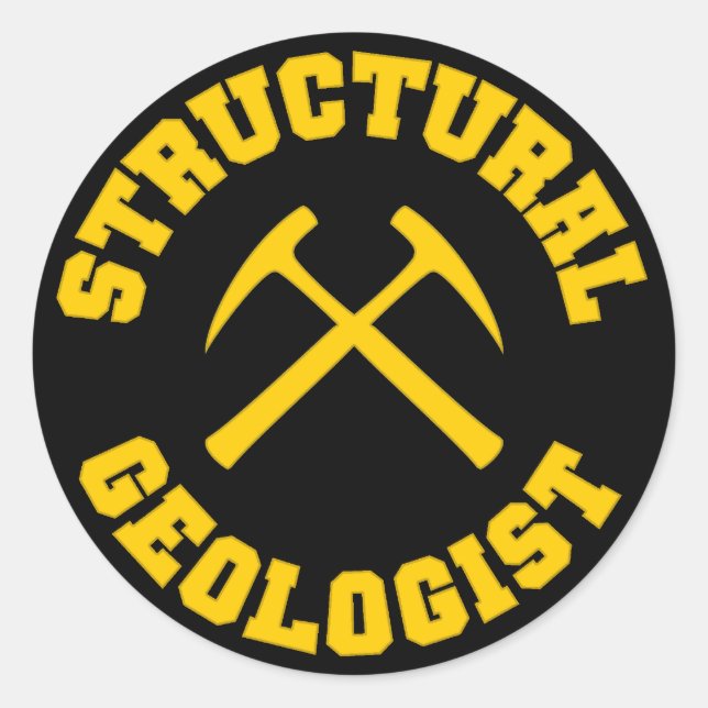 Rond Sticker pour géologue structurel (Devant)