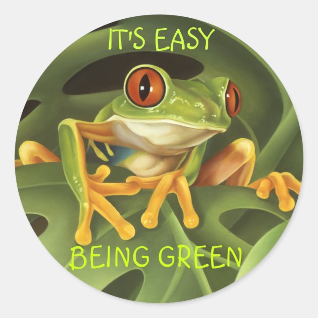 Rond Sticker pour grenouille à arbre (Devant)
