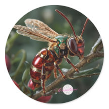 Sticker pour insectes de vacances bizarre et magni