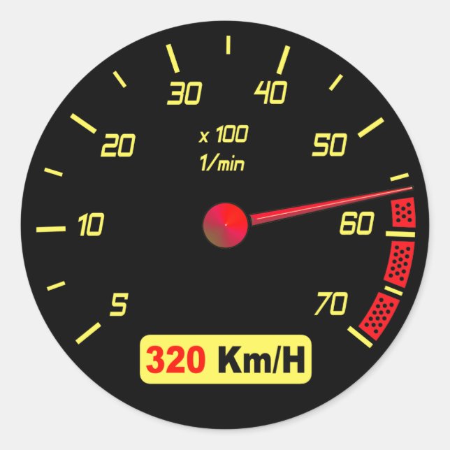 Rond Sticker pour jauge de course (Devant)