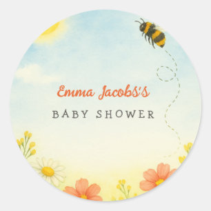 Rond Sticker pour la Baby Shower de Maman Abeille