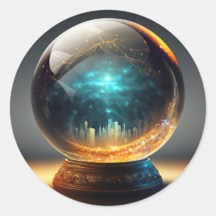 Rond Sticker pour la balle de cristal de la prospérité