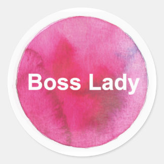Rond Sticker pour la dame du patron - Sticker féministe