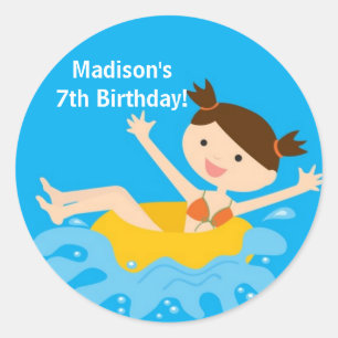 Rond Sticker pour la fête de la piscine