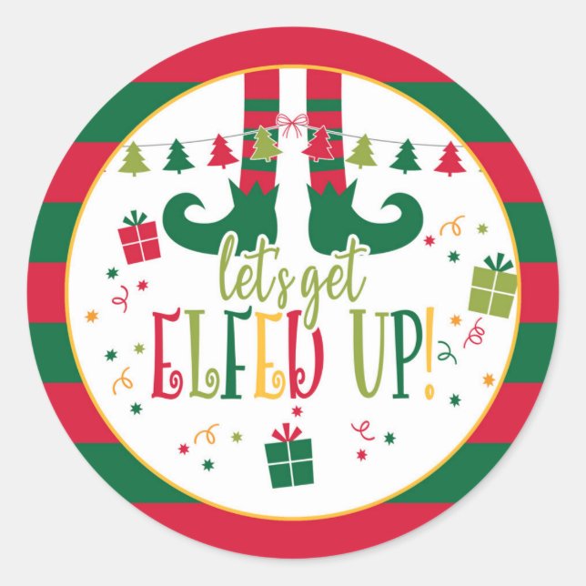 Rond Sticker pour la fête de Noël (Devant)