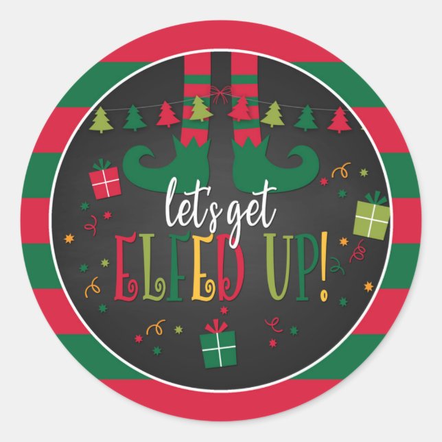 Rond Sticker pour la fête de Noël (Devant)