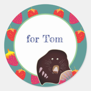 Rond Sticker pour la fête des enfants Mole