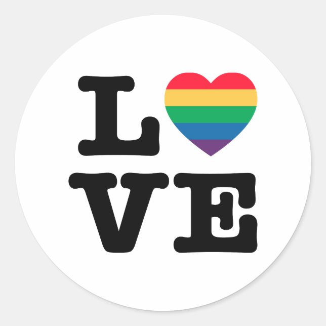 Rond Sticker pour la fierté cardiaque d'amour (Devant)
