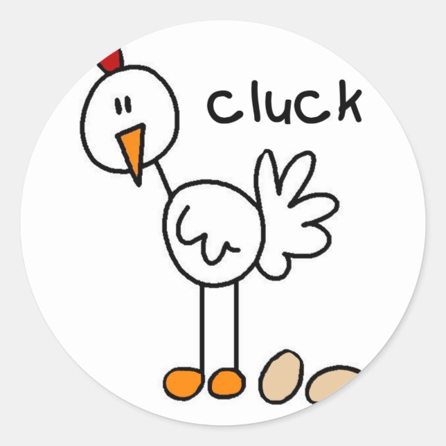 Rond Sticker pour la figure de poule (Devant)