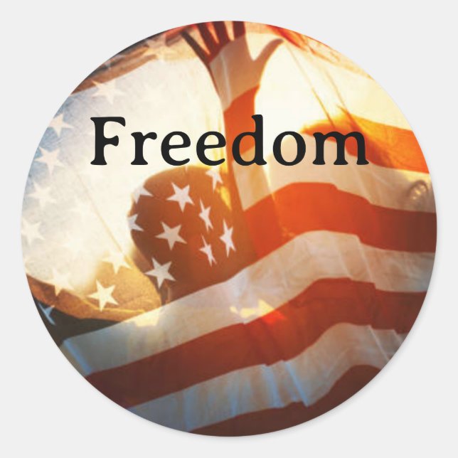 Rond Sticker pour la liberté (Devant)
