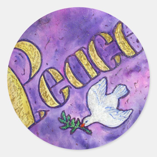 Rond Sticker pour la paix (Devant)