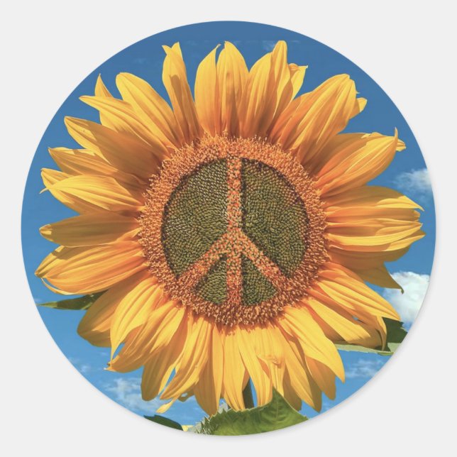 Rond Sticker pour la paix en Ukraine (Devant)