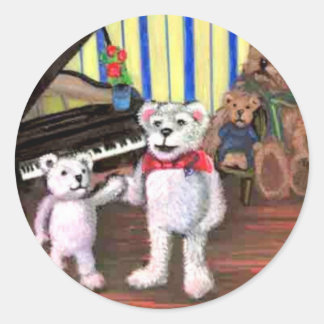Rond Sticker pour la petite ours et Mme Treble Beary